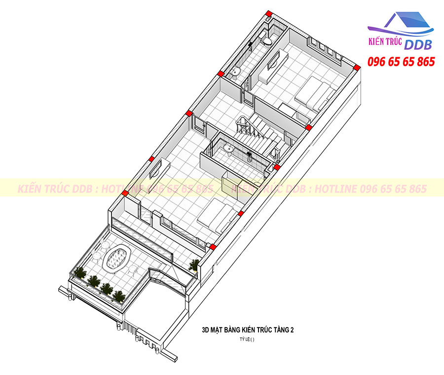 nhà Phố 3 tầng Mái Lệch