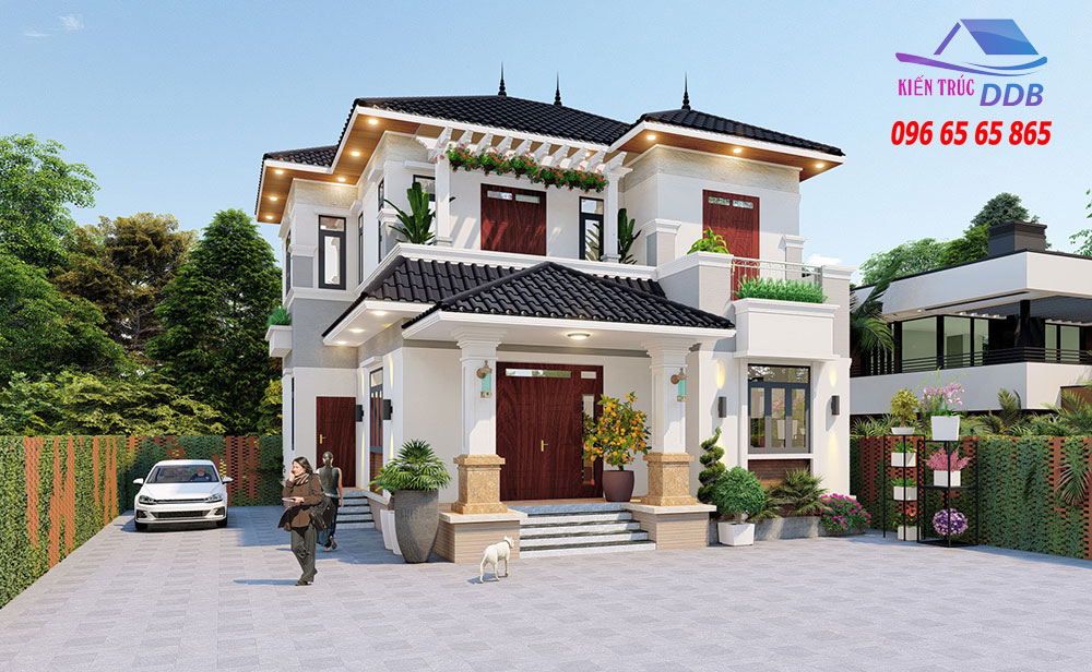 Mẫu thiết kế nhà mái nhật 2 tầng