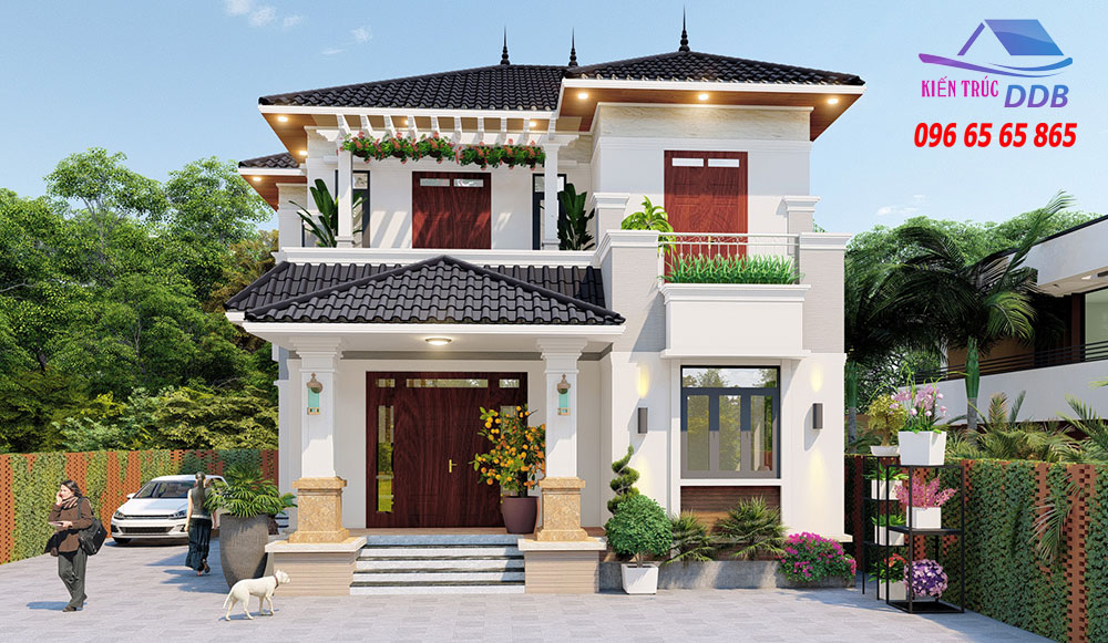 Mẫu thiết kế nhà mái nhật 2 tầng
