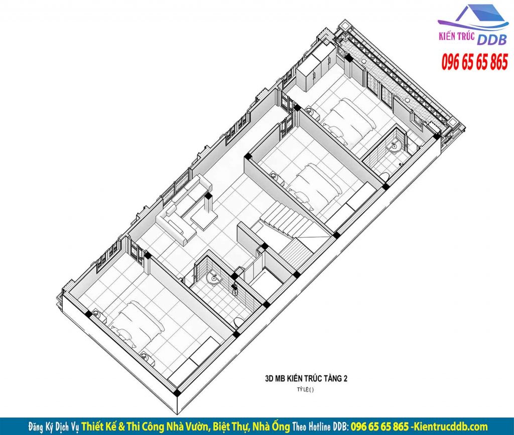 Thiết kế nhà phố 3 tầng tân cổ điển